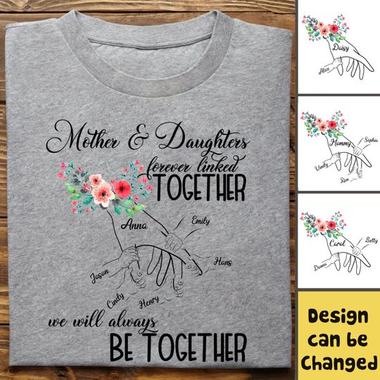 Discover Family - Mother & Daughters Forever Linked Together - Personalized Unisex T-shirt