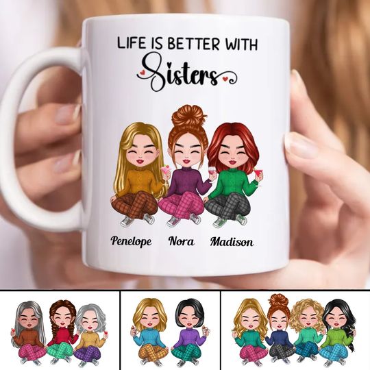 Discover Life Is Better With Sisters - Personalized Mug
