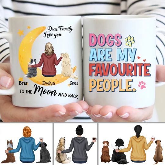 Discover Dog Lovers - Dogs Are My Favorite People - Personalized Mug