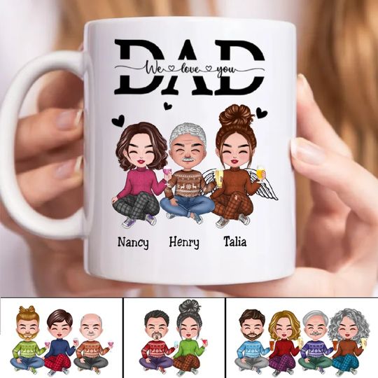 Discover Father's Day - Dad We Love You - Personalized Mug