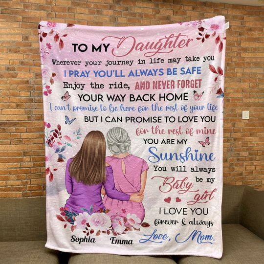 Discover To My Daughter I Love You Forever And Always - Personalized Blanket - Gift For Mom