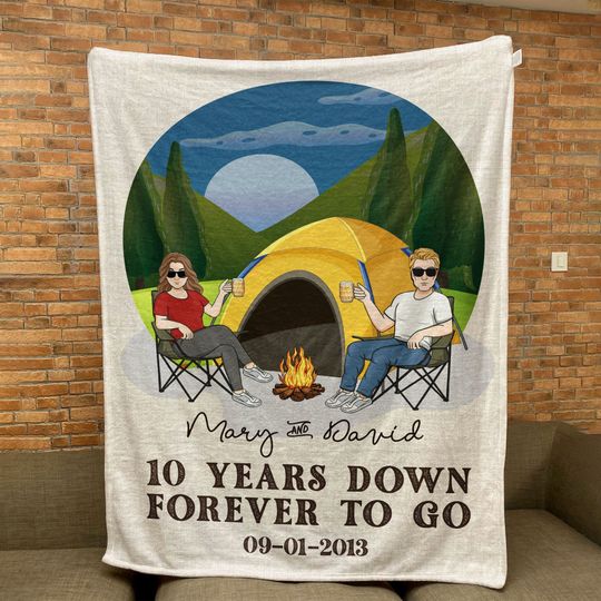 Discover Years Down, Forever To Go - Personalized Blanket