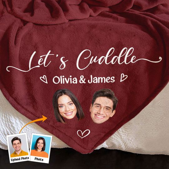 Discover Let's Cuddle - Personalized Photo Blanket