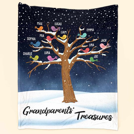 Discover Grandparents' Treasures - Personalized Blanket