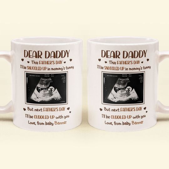Discover This Father's Day, I'll Be Snuggled Up In Mommy's Tummy - Personalized Mug