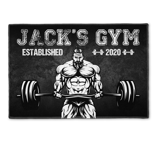 Discover Old Man Gym Room - Personalized Doormat  - Gift For Gymer - Old Man Lifting