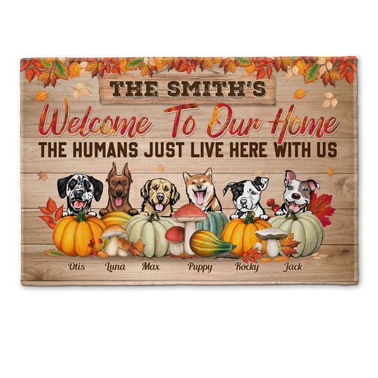 Discover Welcome To Our Home - Personalized Doormat - Fall Season Gift For Family