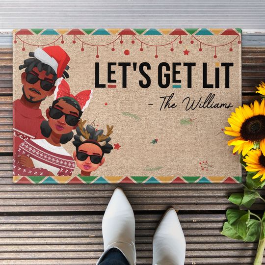 Discover Let's Get Lit - Personalized Doormat