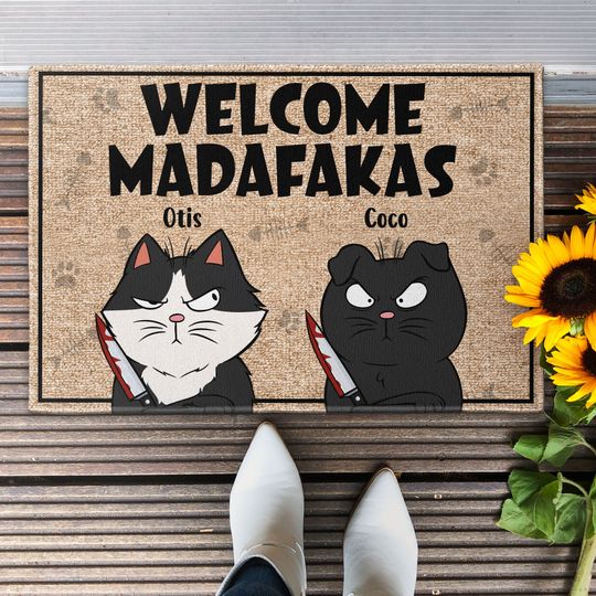 Discover Welcome Madafakas - Personalized Doormat