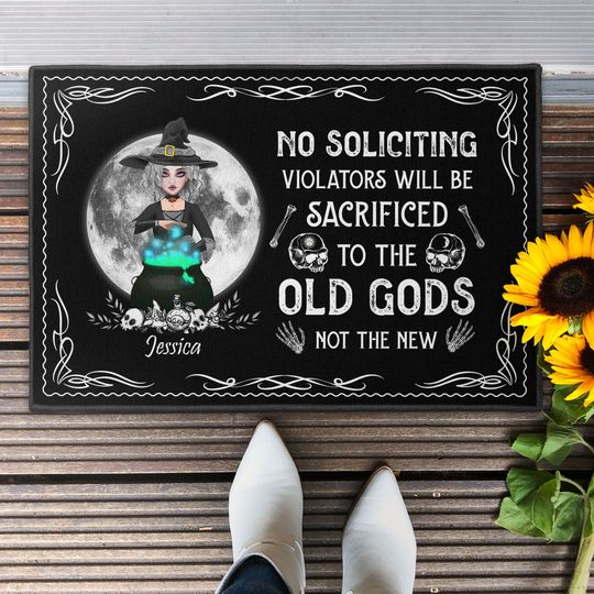 Discover No Soliciting - Personalized Doormat