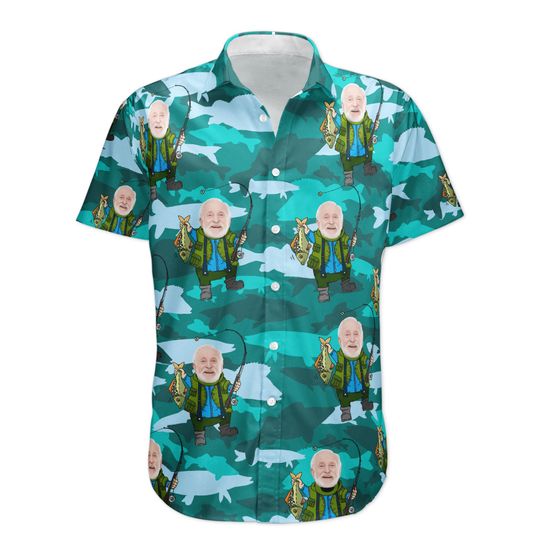 Discover Fishing Man - Personalized Photo Hawaiian Shirt