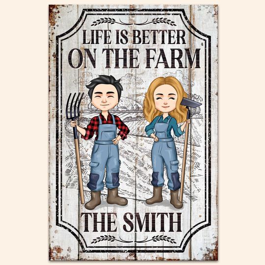 Discover Life Is Better On The Farm - Personalized Metal Sign
