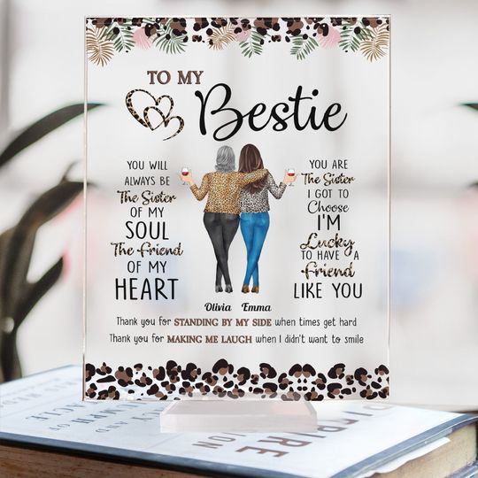Discover Thank You For Standing By My Side Friendship - Personalized Acrylic Plaque