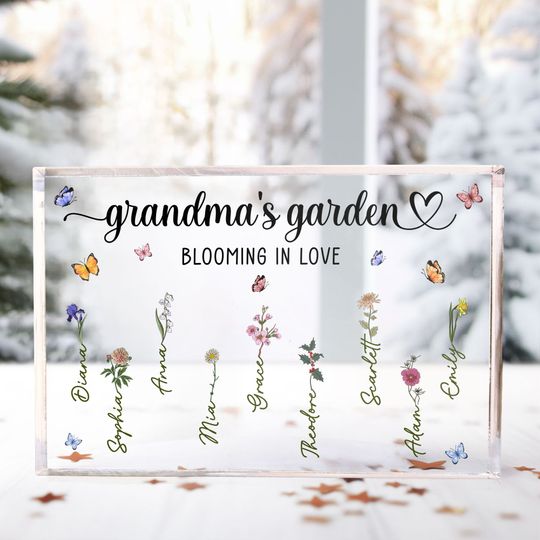 Discover Grandma's Garden Blooming In Love - Personalized Acrylic Plaque