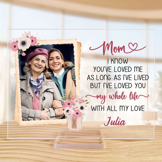Discover Mom I'Ve Loved You My Whole Life - Personalized Acrylic Photo Plaque