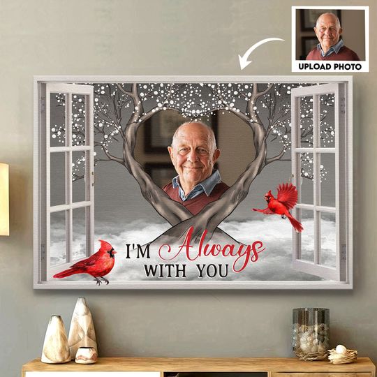 Discover I'm Always With You Memorial Gifts - Personalized Wrapped Photo Canvas