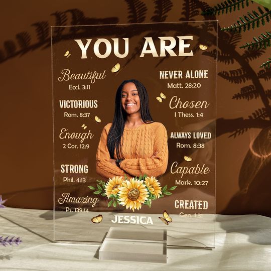 Discover You Are Beautiful Victorious - Personalized Acrylic Photo Plaque