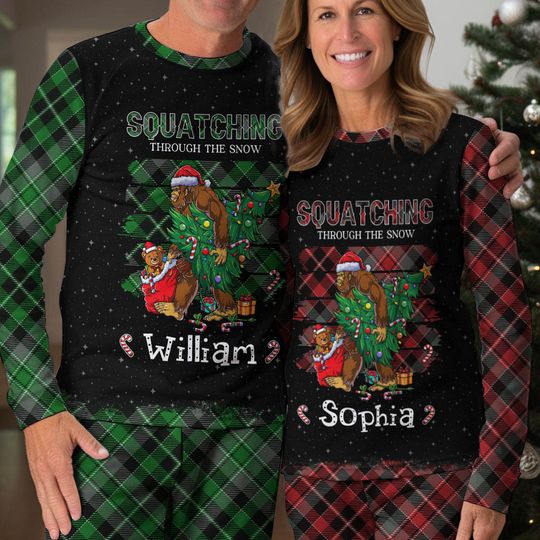 Discover Squatching Through The Snow - Personalized Pajama Set