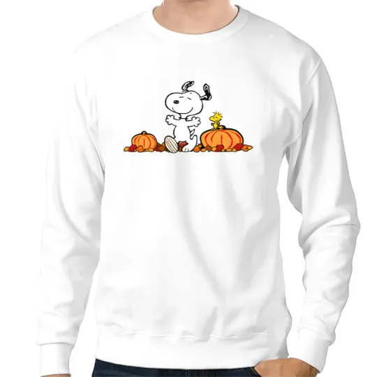 Discover Snoopy Autumn Pumpkins Sweatshirt, Snoopy Fall Sweatshirt