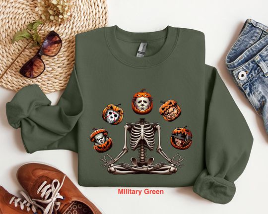 Discover Bluza ze szkieletem na Halloween, bluza z postacią z horroru na Halloween, modna bluza na Halloween