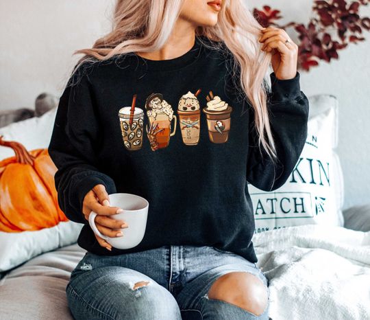 Discover Bluza "Halloween Horror Coffee", bluza "Horror Movie Coffee" na Halloween