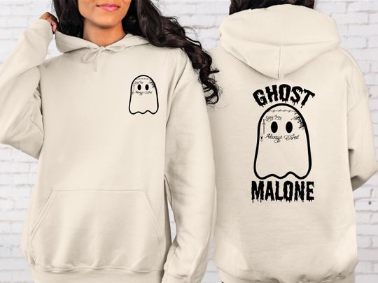 Discover Bluza dwustronna Ghost Malone, bluza Halloweenowa