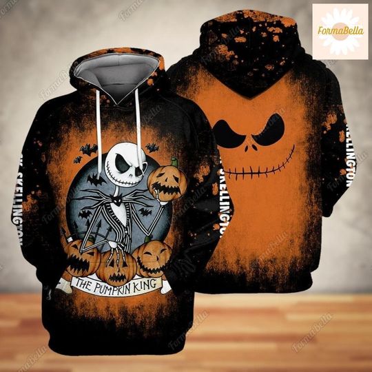 Discover Halloween Jack Skellington 3D Hoodie