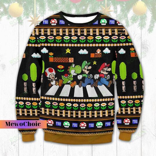 Discover Brzydki Sweter Świąteczny Mario, Brzydki Sweter Świąteczny Super Mario