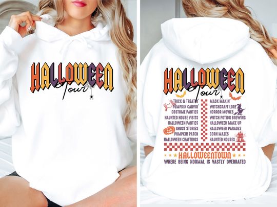 Discover Dwustronna bluza z kapturem na Halloween, bluza z kapturem na Halloween