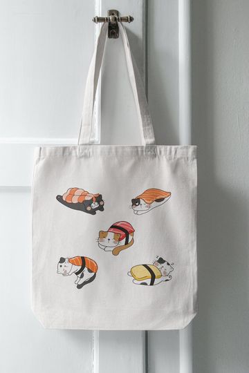 Discover Torba na ramię Sushi Cats, torba na ramię dla kota