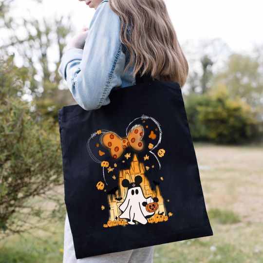 Discover Halloweenowa Torebka Na Zakupy z Duchem Minnie Mouse