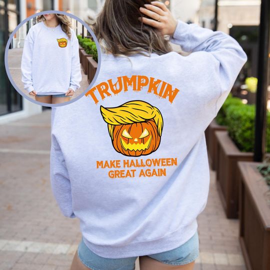 Discover Dwustronna bluza Trumpkin, bluza Trump Pumpkin