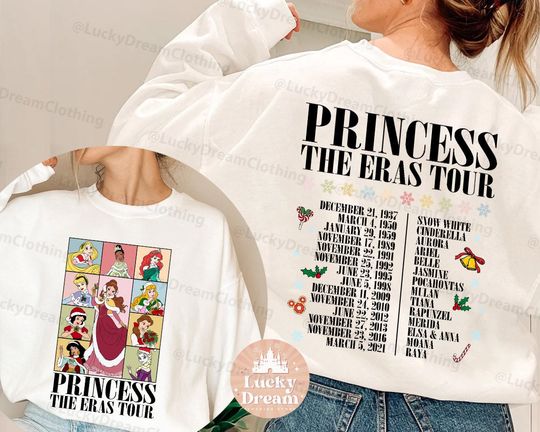 Discover Dwustronna bluza Princess Christmas Eras Tour