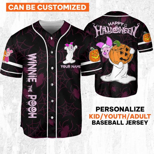 Discover Niestandardowa koszulka baseballowa Disney Halloween Prosiaczek i Przyjaciele