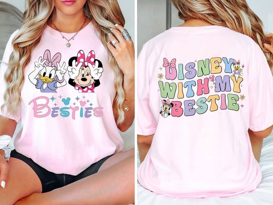 Discover Minnie Daisy Disney Z moją przyjaciółką Koszulki dwustronne