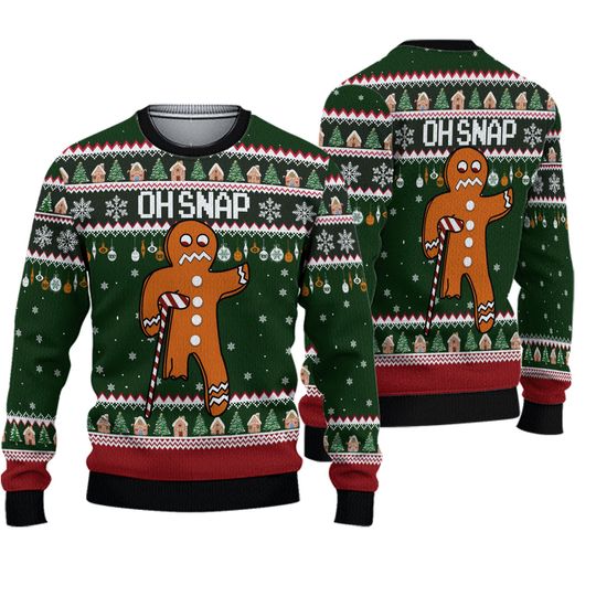 Discover Oh Snap Gingerbread Christmas Ugly Sweater, Ugly Christmas Sweater