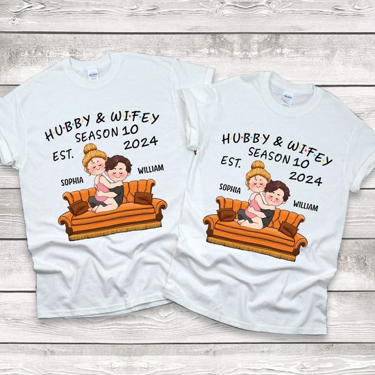 Discover Hubby & Wifey - Personalized Husband And Wife T-shirt
