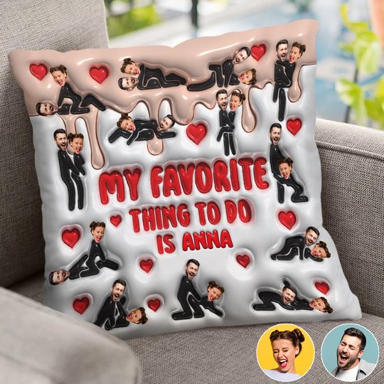 Discover My Favorite Thing To Do Is You - Personalized Couple Pillow