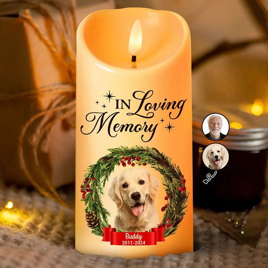 Discover Custom Photo In Loving Memory - Personalized LED Candle