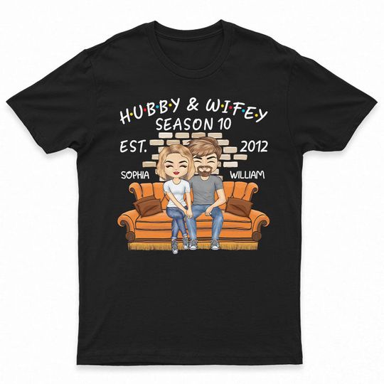 Discover Hubby And Wifey Season Married - Gift For Couple - Personalized Unisex T Shirt