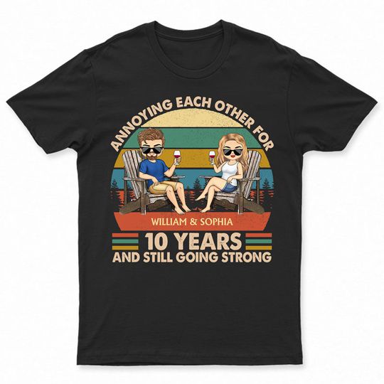 Discover Annoying Each Other Chibi Retro - Gift For Couples - Personalized Unisex T Shirt