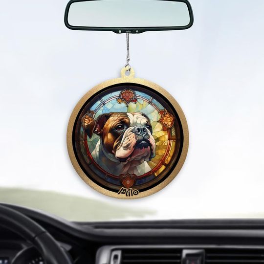 Discover Colorful Dog - Personalized Dog Acrylic Car Hanger