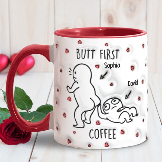 Discover But First Coffee - Personalized Couple Accent Mug