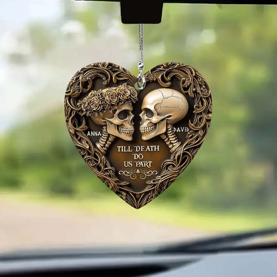 Discover Til Death Do Us Part - Personalized Couple  Acrylic Car Hanger