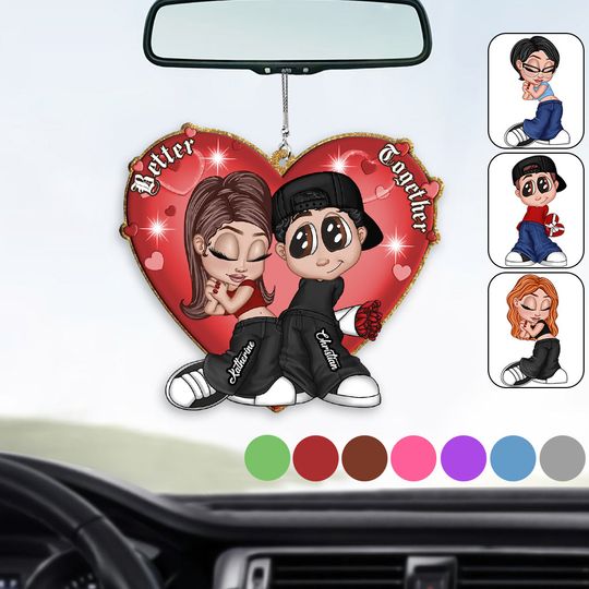 Discover Y2K Couple - Personalized Couple Acrylic Car Hanger
