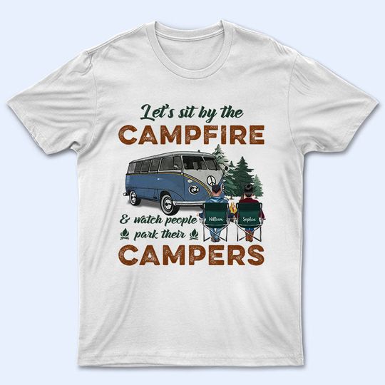 Discover Watch People Park Their Camper Camping Couple  - Personalized Unisex T-Shirt