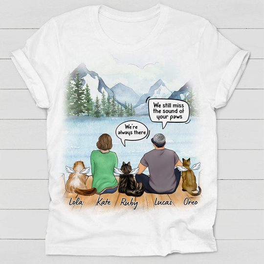 Discover I Still Talk About You I Miss You Couple, Custom T-Shirt For Cat Lovers, Memorial Gifts