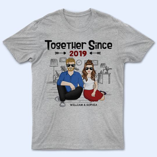 Discover Family Couple Together Since Husband And Wife - Gift For Couples - Personalized Unisex T-Shirt