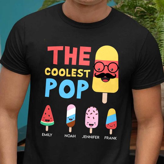 Discover The Coolest Pop - Personalized Grandpa T-shirt