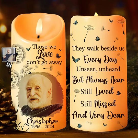 Discover Custom Photo Memorial Still Loved Still Missed And Very Dear - Personalized LED Candle